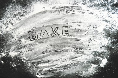 baking forms stencil with flour clipart