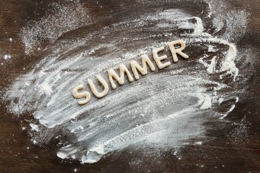 Word summer from cookies  clipart
