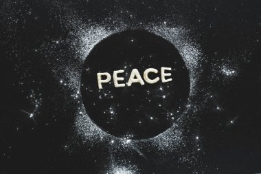 Word peace from cookies  clipart