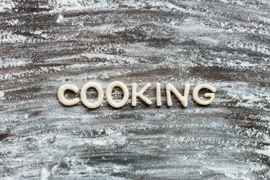 word cooking made from dough clipart