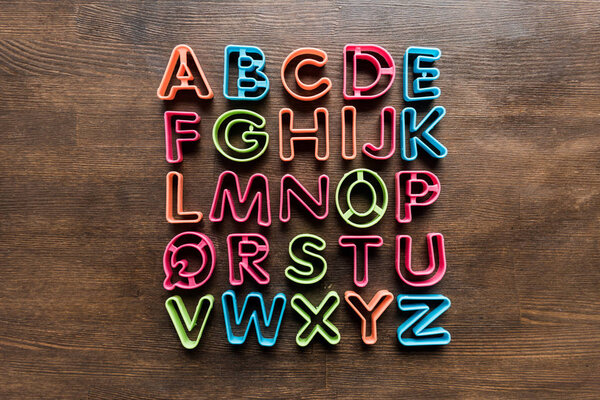 baking forms for cookies in forms of letters