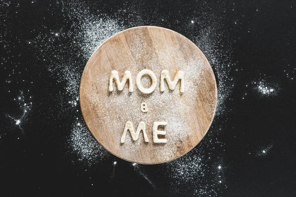 Edible lettering on cutting board