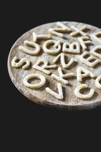 Letters made from cookie dough — Free Stock Photo