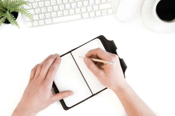 Mani umane sul posto di lavoro — Foto Stock