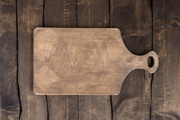 Scratched chopping board