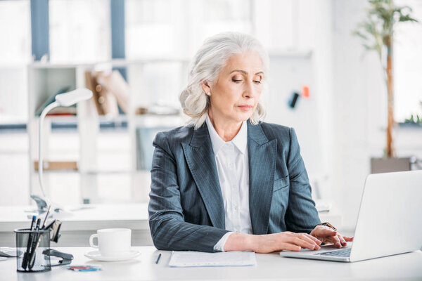 businesswoman working in office