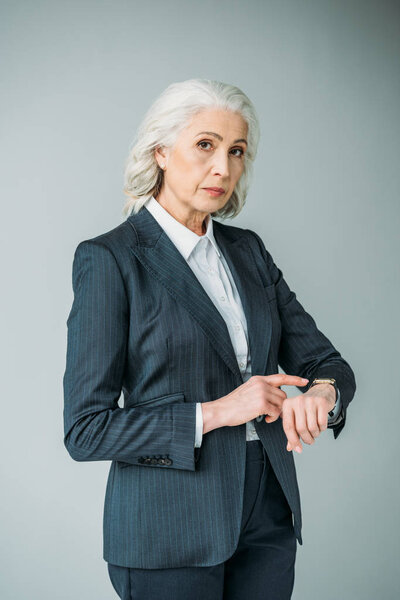 senior businesswoman in suit