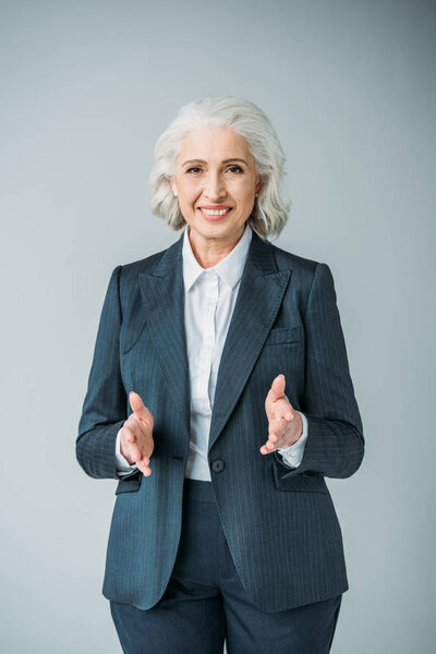 senior businesswoman in suit