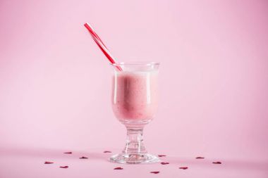 delicious strawberry milkshake  clipart