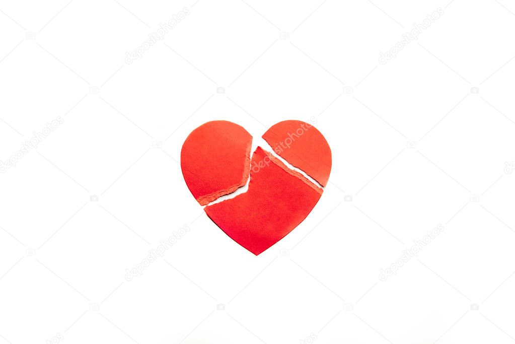 Broken red heart