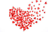 Heap of red hearts 