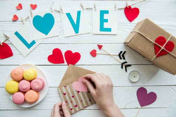 Composizione di giorno di valentines — Foto Stock