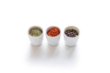 Various spices in containers  clipart