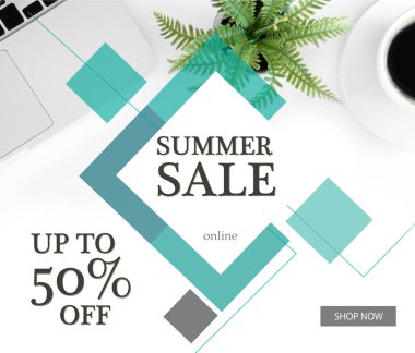 Summer sale banner clipart