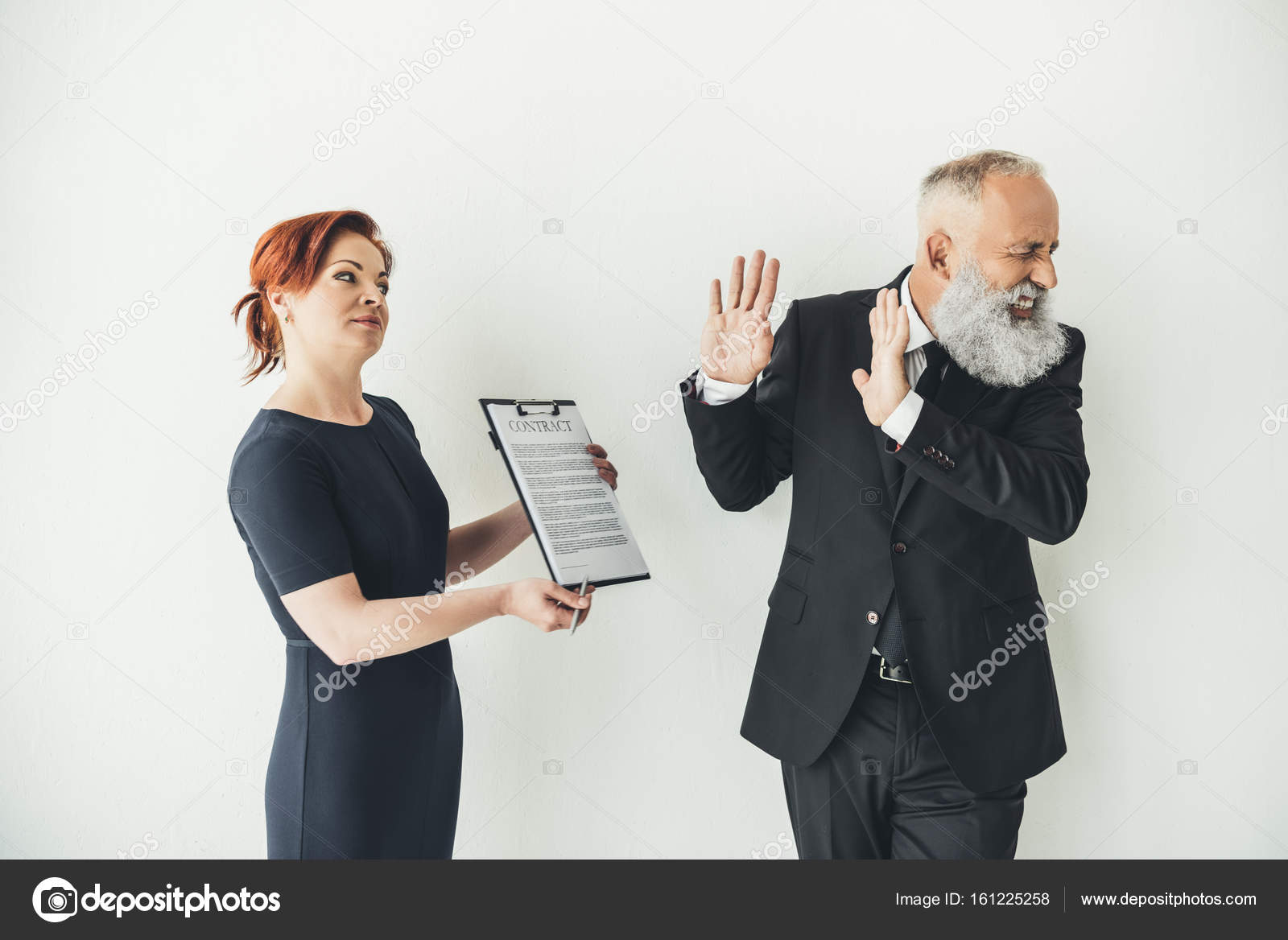 businessman refusing to sign contract — Stock Photo © IgorTishenko