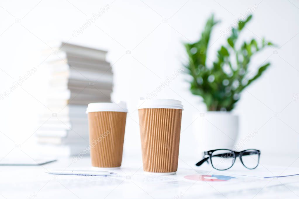 coffee and business documents