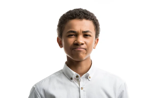做鬼脸的非裔美国少年 — 图库照片