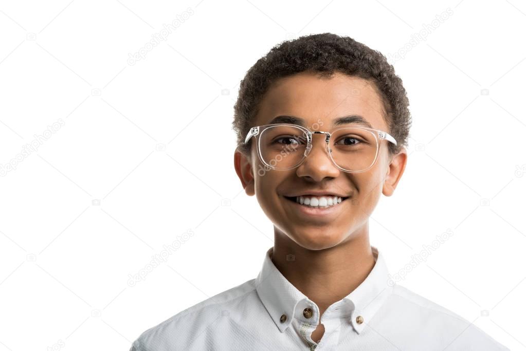 smiling african american teenager