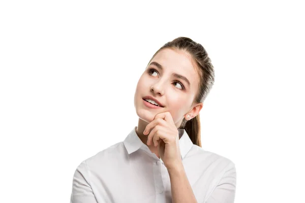 Dreamy caucasian teenage girl — Stock Photo, Image