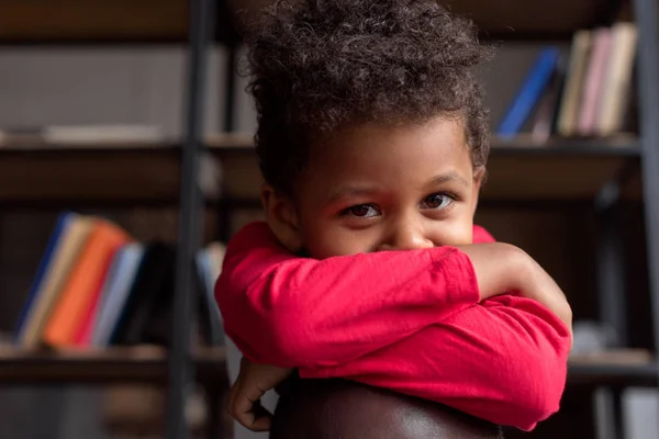 Thoughtful african-american kid — Stock Photo, Image