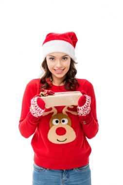 kadın sunan Noel hediyesi