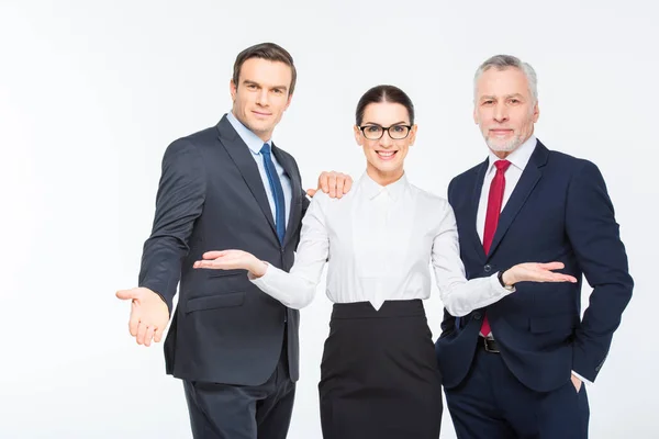 Trois hommes d'affaires heureux — Photo de stock