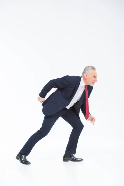 Homme d'affaires prêt à courir — Photo de stock