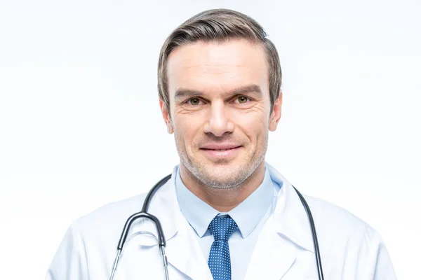 Male doctor with stethoscope — Stock Photo