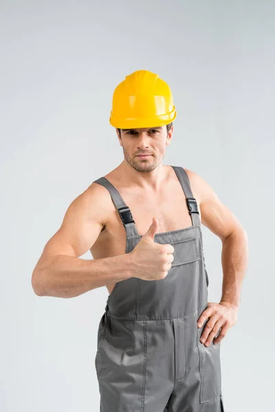 Guapo constructor masculino - foto de stock