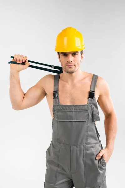 Guapo constructor masculino - foto de stock