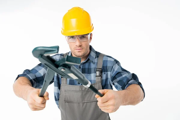 Trabajador profesional de la construcción - foto de stock