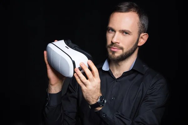 Man with virtual reality headset — Stock Photo