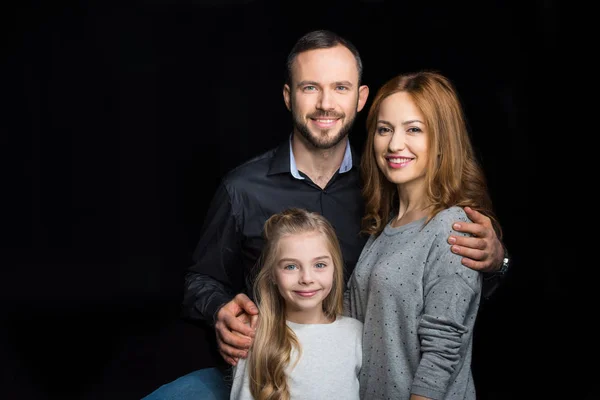 Happy family standing together — Stock Photo