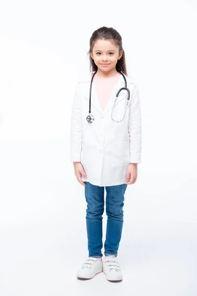 Girl in doctor costume — Stock Photo