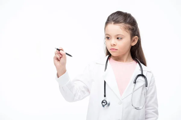 Girl in doctor costume — Stock Photo