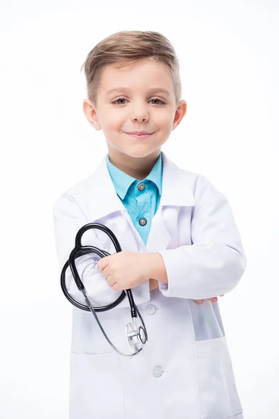 Garçon en costume de médecin — Photo de stock