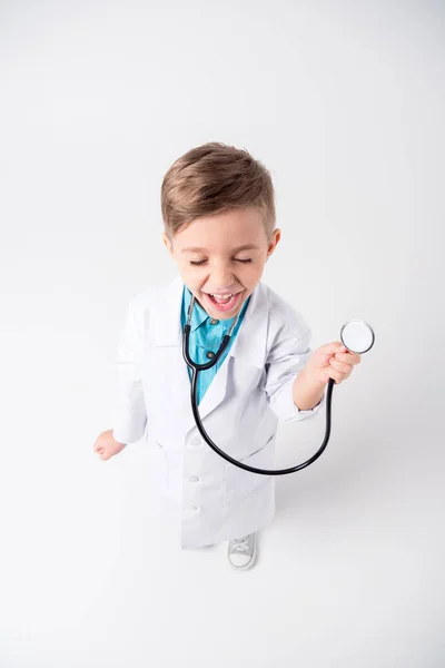 Boy in doctor costume — Stock Photo