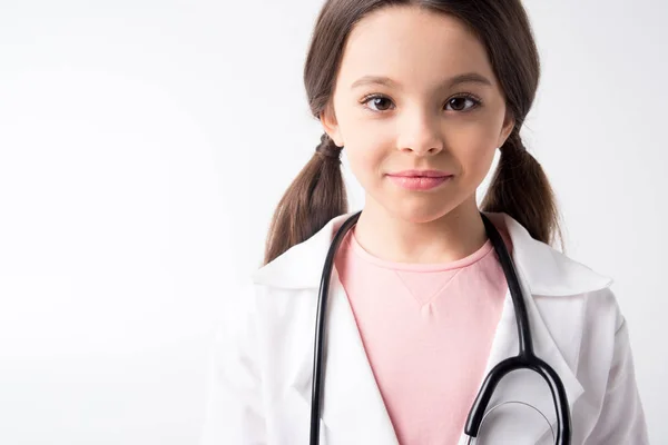 Fille en costume de médecin — Photo de stock