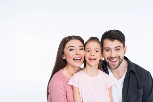 Famiglia felice con un bambino — Foto stock