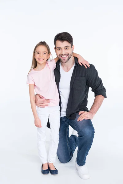 Glücklicher Vater und Tochter — Stockfoto