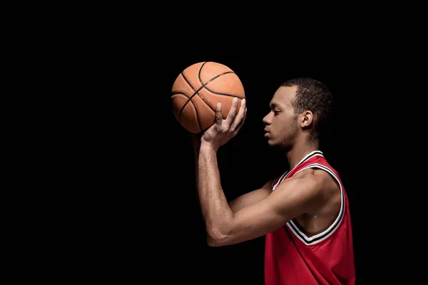Giocatore di basket con palla — Foto stock