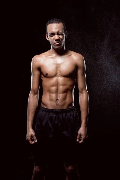African american muscular man — Stock Photo