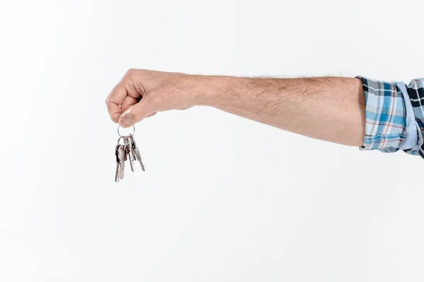 Hand holding keys — Stock Photo