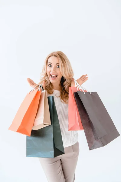 Woman with shopping bags — Stock Photo