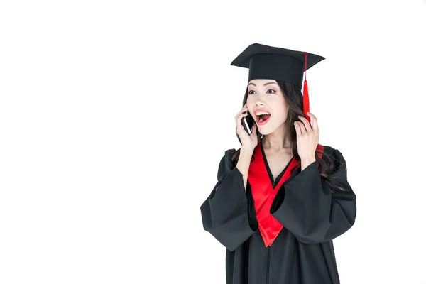 Young woman in mortarboard — Stock Photo