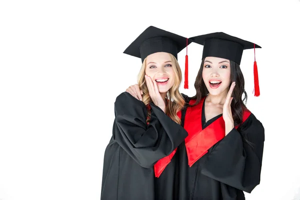 Attractive excited students — Stock Photo