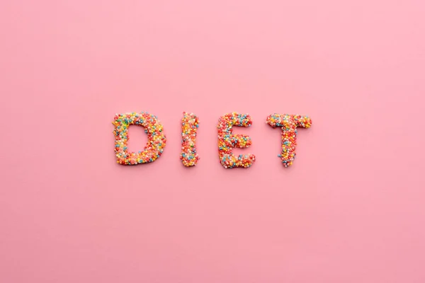 Palabra dieta de dulces - foto de stock