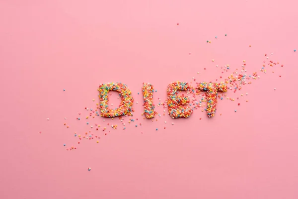 Palabra dieta de dulces - foto de stock