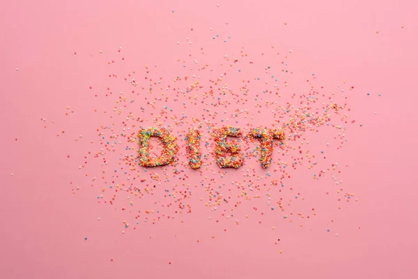 Word diet from sweets — Stock Photo