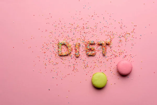 Word diet from sweets — Stock Photo